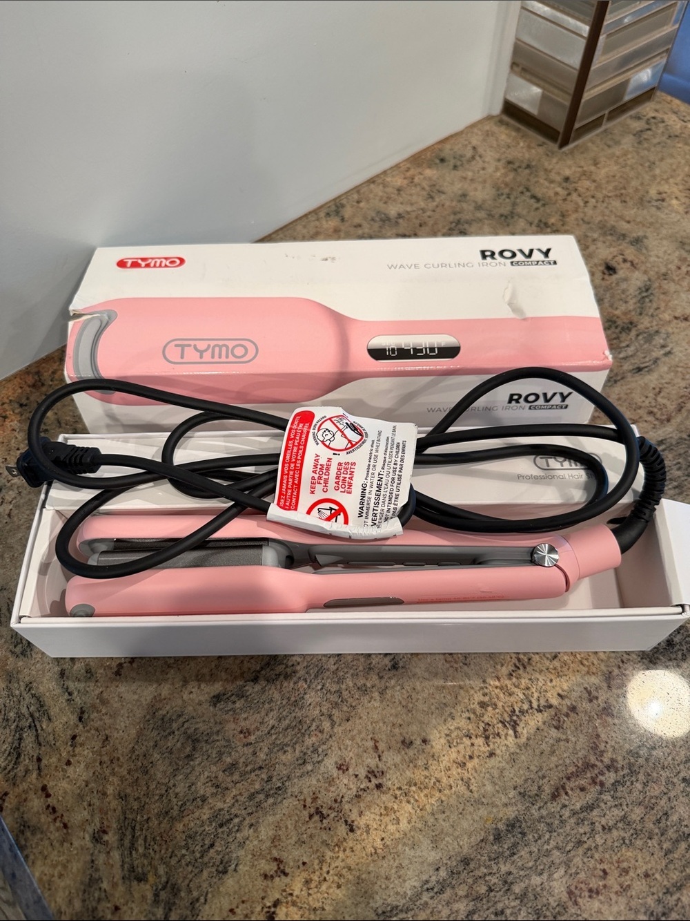 Tymo Rovy Wave Curling Iron Compact NIB